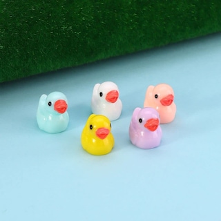 Foto 4 | Foto 4 | Adorno En Miniatura Con Forma De Minipato De Resina Para Manualidades, 5 Unidades, Color Amarillo - Venta Internacional.