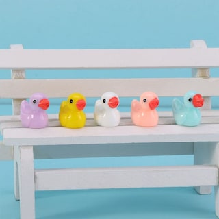 Foto 5 | Foto 5 | Adorno En Miniatura Con Forma De Minipato De Resina Para Manualidades, 5 Unidades, Color Amarillo - Venta Internacional.