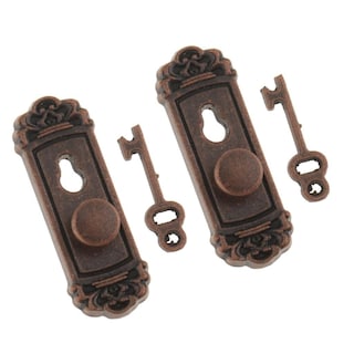 Foto 7 | Foto 7 | Juego De Pomos Y Llaves En Miniatura Para Casa De Muñecas, Color Bronce A Escala 1:12 - Venta Internacional.