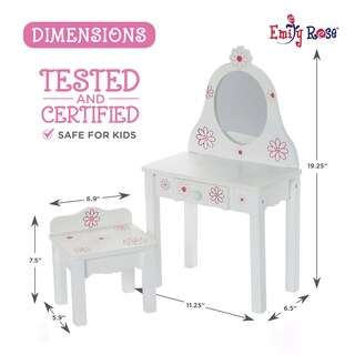 Foto 4 | Foto 4 | Juego De Tocador De Dormitorio Emily Rose De Doll Furniture Con Silla De 18 Pulgadas - Venta Internacional.
