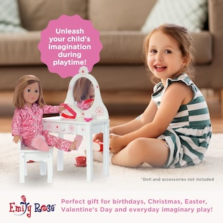 Foto 5 | Foto 5 | Juego De Tocador De Dormitorio Emily Rose De Doll Furniture Con Silla De 18 Pulgadas - Venta Internacional.