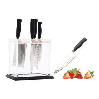 Foto 1 | Foto 1 | Juego De Cuchillos De Cocina En Miniatura Hiawbon A Escala 1:6 De 5 Piezas Con Estante - Venta Internacional.
