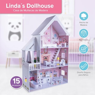 Foto 2 | Foto 2 | Casa de Muñecas de Madera con Muebles color Blanco