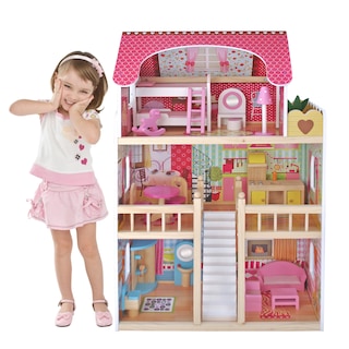 Foto 1 | Foto 1 | Casa de Muñecas con Muebles Kids House color RosaCasita para Niñas Emily