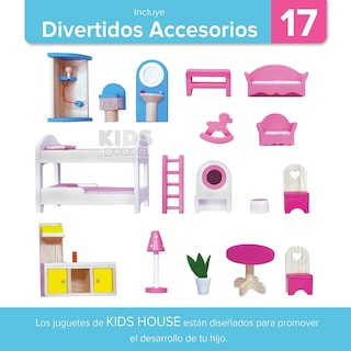Foto 5 | Foto 5 | Casa de Muñecas con Muebles Kids House color RosaCasita para Niñas Emily