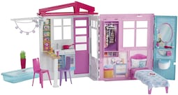 Venta Internacional- Barbie Casa Portátil De Una Planta Con Piscina, Muebles Y Accesorios (mattel Gll69), Embalaje Sostenible