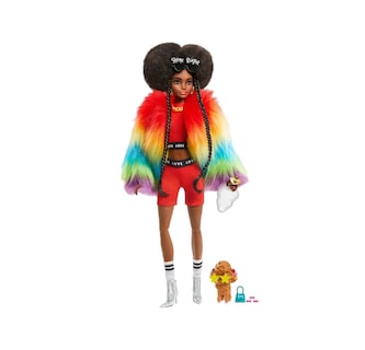 Foto 1 | Foto 1 | Muñeca Barbie Extra Multicolor con Abrigo de Arcoíris