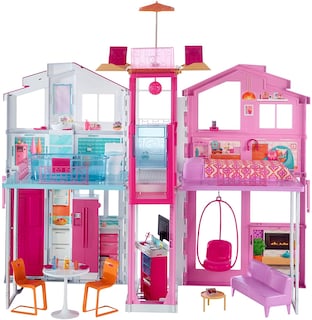 Foto 1 | Foto 1 | Venta Internacional - Casa Barbie de 3 Pisos con Paraguas Emergente Multicolor