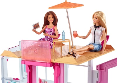 Foto 6 | Foto 6 | Venta Internacional - Casa Barbie de 3 Pisos con Paraguas Emergente Multicolor