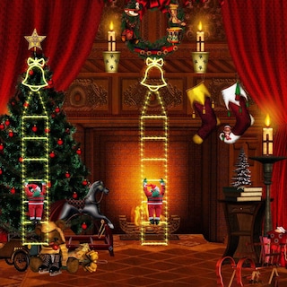 Foto 6 | Foto 6 | Venta Internacional - Lámpara Led Navideña Para Escaleras, Muñeco De Papá Noel Para Escalar