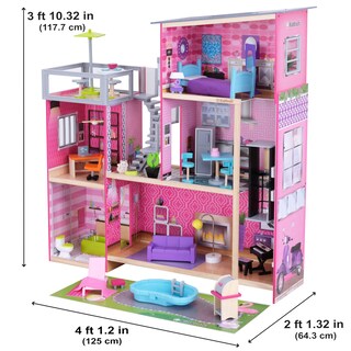 Foto 2 | Foto 2 | Casa De Muñecas Kidkraft Uptown De Madera Moderna Con Luces Y Sonidos - Venta Internacional.