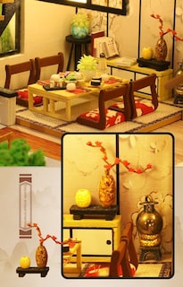 Foto 7 | Foto 7 | Kit De Bricolaje Para Casa En Miniatura Cuteqi Con Muebles Y Luz - Venta Internacional.