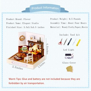 Foto 2 | Foto 2 | Kit De Casa De Bricolaje Dollhouse Flever, Habitación Creativa Con Muebles - Venta Internacional.