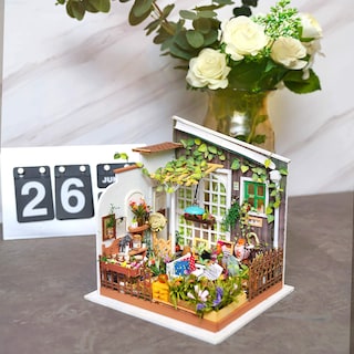 Foto 7 | Foto 7 | Kit De Casa En Miniatura Rowood Miller's Garden A Escala 1:24 Con Muebles - Venta Internacional.