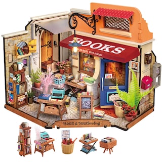 Foto 1 | Foto 1 | Kit De Casa En Miniatura Rolife Corner Bookstore Con Led A Escala 1:20 - Venta Internacional.