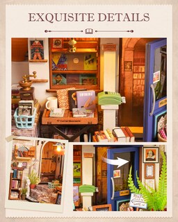 Foto 4 | Foto 4 | Kit De Casa En Miniatura Rolife Corner Bookstore Con Led A Escala 1:20 - Venta Internacional.