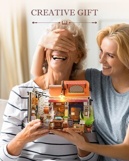 Foto 6 | Foto 6 | Kit De Casa En Miniatura Rolife Corner Bookstore Con Led A Escala 1:20 - Venta Internacional.