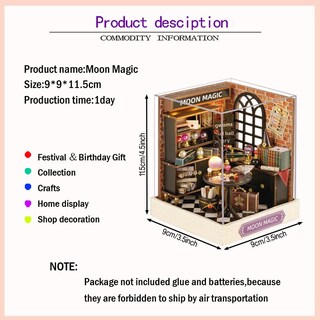 Foto 4 | Foto 4 | Kit De Casa De Muñecas En Miniatura Diy, Casa De Muñecas De Madera Con Led (luna) - Venta Internacional.