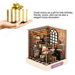 Foto 6 | Foto 6 | Kit De Casa De Muñecas En Miniatura Diy, Casa De Muñecas De Madera Con Led (luna) - Venta Internacional.