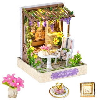 Foto 1 | Foto 1 | Kit De Casa De Muñecas En Miniatura Para Hacer Tú Mismo, Casa De Muñecas De Madera Con Luces Led - Venta Internacional.