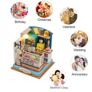 Foto 3 | Foto 3 | Kit De Casa De Muñecas En Miniatura, Casa De Muñecas De Madera Con Luces Led - Venta Internacional.