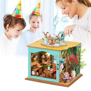 Foto 7 | Foto 7 | Kit De Casa De Muñecas En Miniatura Para Hacer Tú Mismo, Casa De Muñecas De Madera Con Luces Led - Venta Internacional.