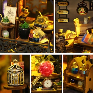 Foto 4 | Foto 4 | Kit De Casa En Miniatura Para Bricolaje De Dollhouse Magic Shop Con Muebles - Venta Internacional.