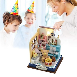 Foto 6 | Foto 6 | Kit De Casa De Muñecas En Miniatura Para Hacer Tú Mismo, Casa De Muñecas De Madera Con Luces Led - Venta Internacional.