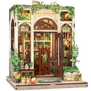 Foto 1 | Foto 1 | Kit De Casa De Muñecas En Miniatura Cutebee Book Nook Green - Venta Internacional.