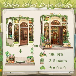 Foto 4 | Foto 4 | Kit De Casa De Muñecas En Miniatura Cutebee Book Nook Green - Venta Internacional.