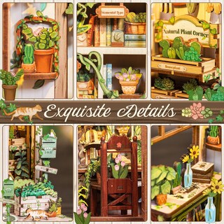 Foto 7 | Foto 7 | Kit De Casa De Muñecas En Miniatura Cutebee Book Nook Green - Venta Internacional.