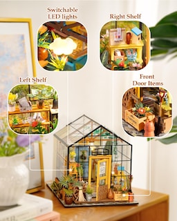 Foto 6 | Foto 6 | Kit De Casa En Miniatura Rowood Cathy's Flower House Con Muebles - Venta Internacional.