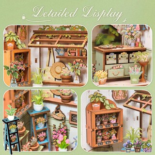 Foto 5 | Foto 5 | Kit De Casa De Muñecas En Miniatura Cutebee Book Nook Champs-élysées Florist - Venta Internacional.