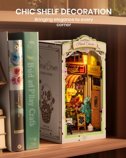 Foto 3 | Foto 3 | Kit De Rincón Para Libros En Miniatura Con Forma De Casa De Muñecas, Rowood, Con Funda Antipolvo - Venta Internacional.