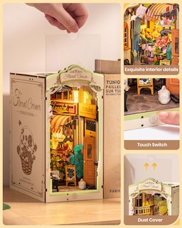 Foto 4 | Foto 4 | Kit De Rincón Para Libros En Miniatura Con Forma De Casa De Muñecas, Rowood, Con Funda Antipolvo - Venta Internacional.
