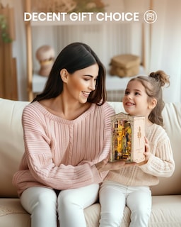 Foto 5 | Foto 5 | Kit De Rincón Para Libros En Miniatura Con Forma De Casa De Muñecas, Rowood, Con Funda Antipolvo - Venta Internacional.