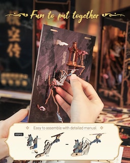 Foto 5 | Foto 5 | Juego De Rincón Para Libros Diy Cutebee: La Leyenda De Wukong, Rompecabezas 3d - Venta Internacional.