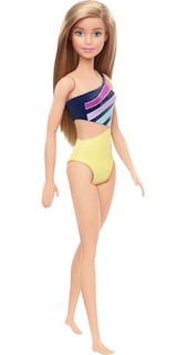 Foto 1 | Foto 1 | Venta Internacional- Barbie Fashionista, Muñeca De Playa Traje Rallas, Muñeca Para Niñas De 3 Años En Adelante