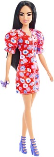 Foto 1 | Foto 1 | Venta Internacional- Barbie Fashionista - Muñeca Morena Con Vestido De Flores A Dos Colores Y Accesorios