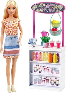 Foto 2 | Foto 2 | Venta Internacional- Barbie Smoothie Bar Playset Con Muñeca Rubia Barbie, Barra De Batidos Y 10 Accesorios