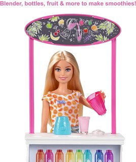 Foto 5 | Foto 5 | Venta Internacional- Barbie Smoothie Bar Playset Con Muñeca Rubia Barbie, Barra De Batidos Y 10 Accesorios