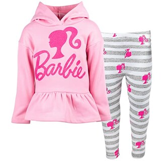 Foto 1 | Foto 1 | Venta Internacional- Barbie Big Girl Plever Peplum Fleece Holdie & Leggings Juego De Rosa 14-16