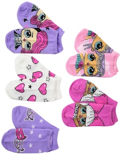 Foto 1 | Foto 1 | Venta Internacional -lol Sorpresa Chicas Lol Sorpresa! 5 Paquete Sin Calcetines, Rosa/púrpura/multi, Se Adapta Al Tamaño