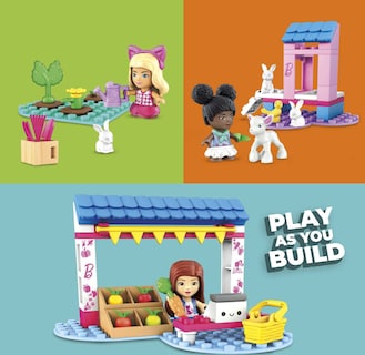 Foto 3 | Foto 3 | Set De Construcción De Juguetes Mega Barbie Farmer's Market Con 3 Micromuñecas - Venta Internacional.