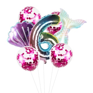 Foto 1 | Foto 1 | Globos De Fiesta Con Forma De Cola De Sirena Para Fiesta De Cumpleaños - Venta Internacional.