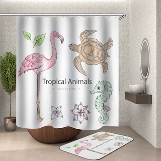Foto 2 | Foto 2 | Cortina De Ducha Miracille Sea Turtle Waterproof Octopus - Venta Internacional.