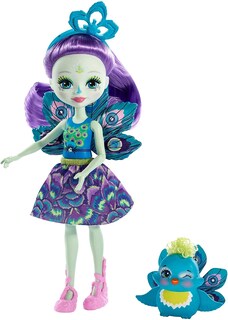 Foto 1 | Foto 1 | Muñeca Enchantimals Patter Peacock Y Figura Con Solapa - Venta Internacional.