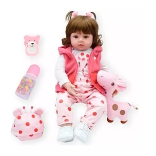 Foto 2 | Foto 2 | Baby Doll Reborn, 100% Silicona, 48 Cm, Con Oso Realista Y Polipropileno B - Venta Internacional.