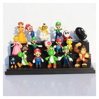 Foto 1 | Foto 1 | Figura De Muñeca De Dibujos Animados Con Personajes De Super Mario Bros, Juego De 18 - Venta Internacional.