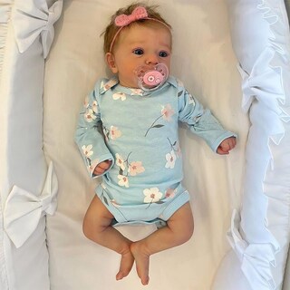 Foto 1 | Foto 1 | Muñeca Recién Nacida Reborn, 18 Pulgadas, Suma De 18 Pulgadas Con Ojos Azules, 43 Cm, 1 Kg - Venta Internacional.
